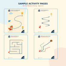 My First Mazes and Tracing Adventures printable workbook for children ages 3 to 4