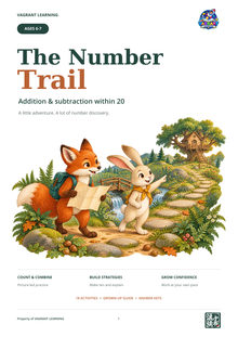 The Number Trail: Addition and Subtraction Within 20, ages 6-7, full woodland edition cover
