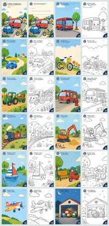 Little Vehicles 24-page printable PDF overview