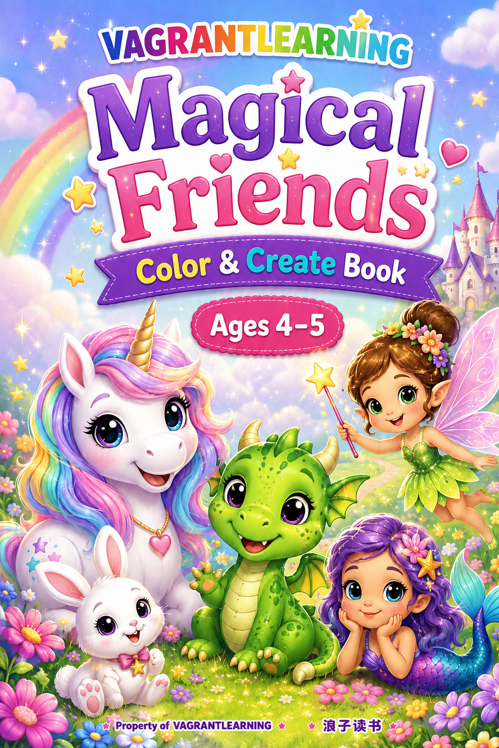 VAGRANTLEARNING Magical Friends Color & Create Book Ages 4–5 cover